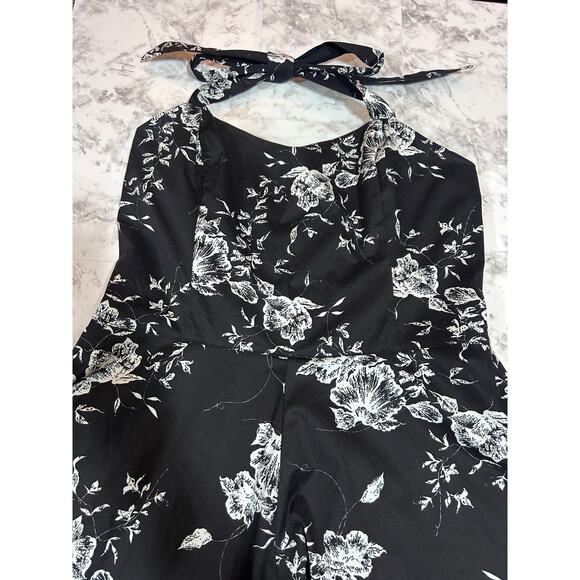 Hearts & Roses London Graphite Dos Nu Retro Gothic Dress 14 Pinup Punk Floral - Picture 7 of 13